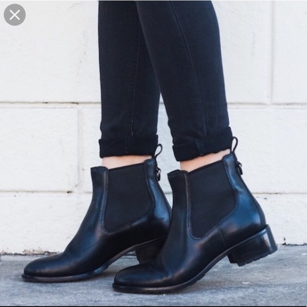 NWT Black Cole Haan rainproof booties